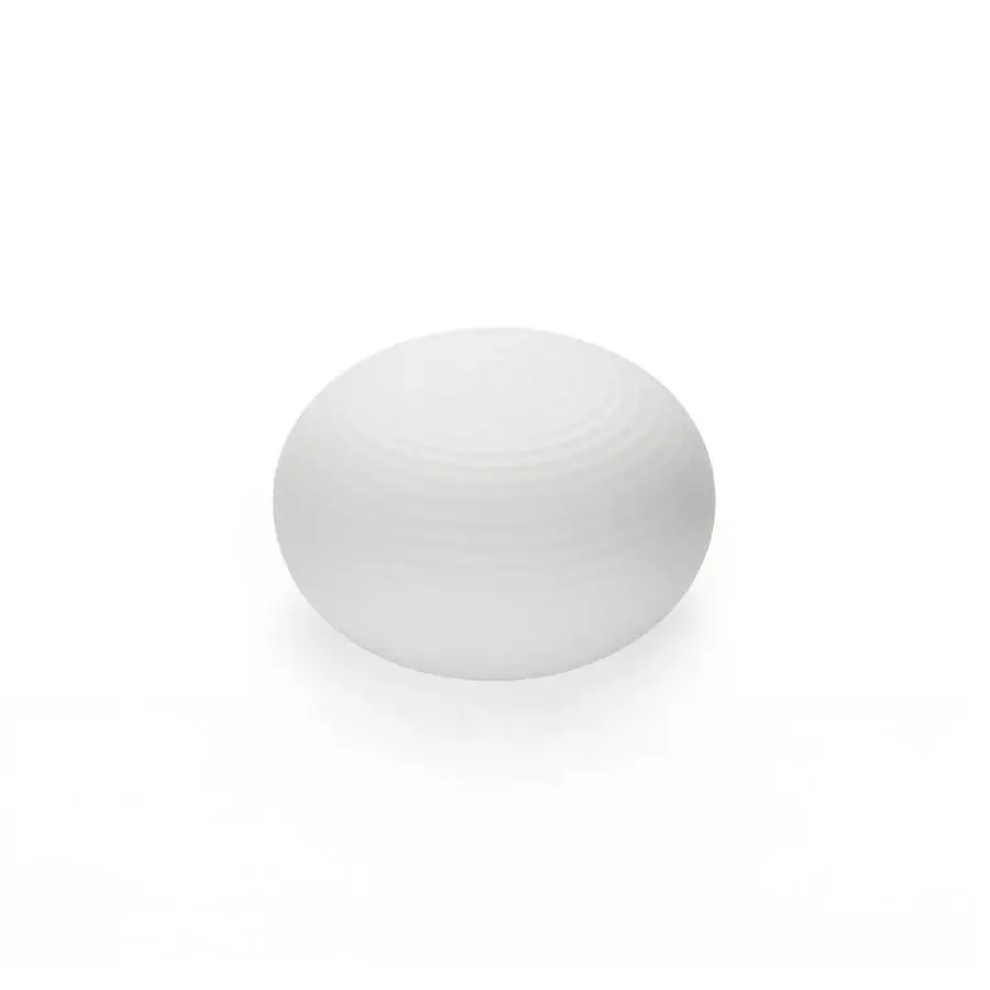 Distinguished FontanaArte Bianca lamp with white mouth-blown glass diffuser exhibiting a subtle silk effect and matte finish