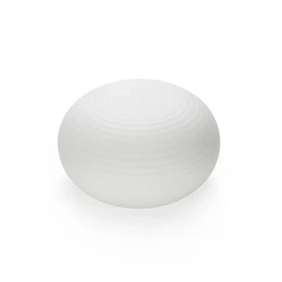 Exceptional FontanaArte Bianca lamp with white mouth-blown glass exhibiting a ‘silk effect’ and etched grooves