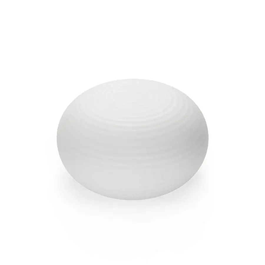 Elegant FontanaArte Bianca floor lamp with textured mouth-blown glass and a refined matt white silk effect finish