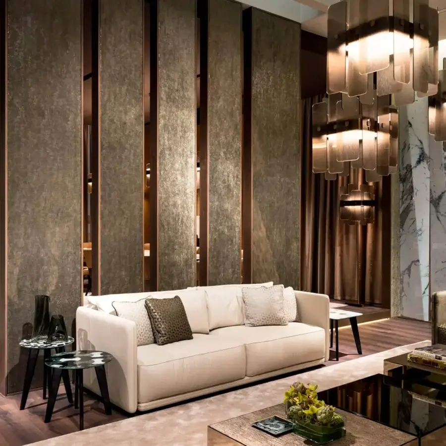 Distinguished Sicis Oscar suspension lamp crafted in brass with a rich antique bronze finish and layered angular plates