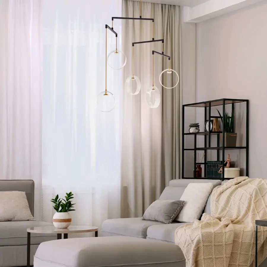 Distinguished Euroluce Sospeso suspension lamp crafted in dark metal and clear glass with a matte finish