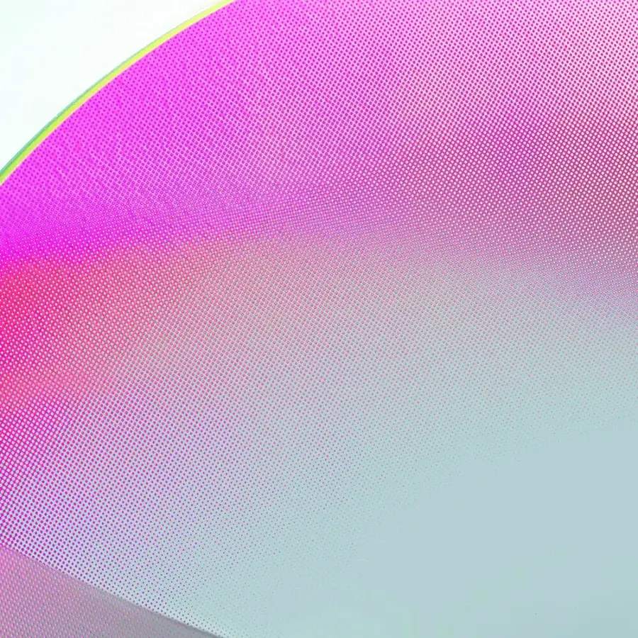 Exclusive Glas Italia Shimmer mirror crafted from extralight glass with degrading silvering and iridescent multichromatic finish