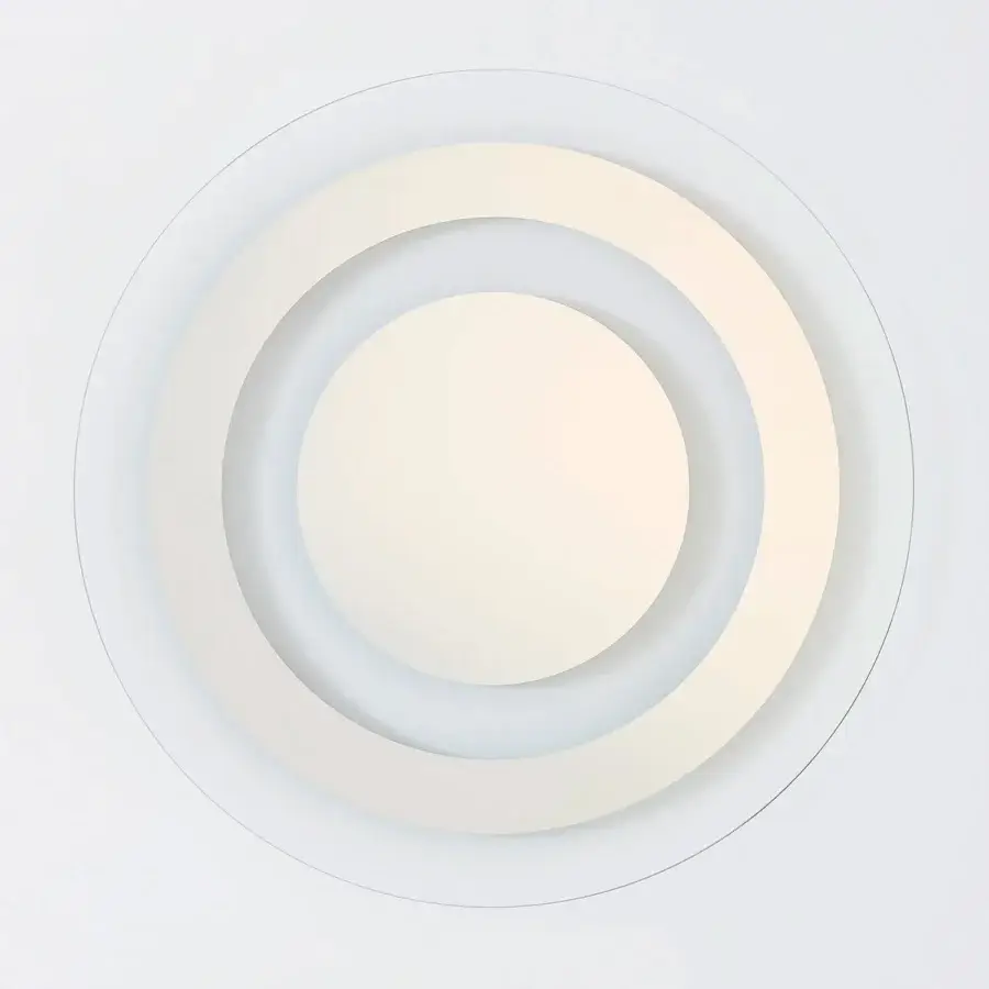 Exceptional Glas Italia Andromeda mirror crafted from glass with a matte off-white to pale blue-grey gradient and clear exterior