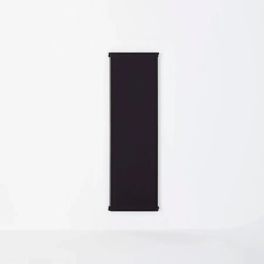 Exceptional Glas Italia Como mirror crafted in shiny-polished untreated solid brass exhibiting a glossy black finish