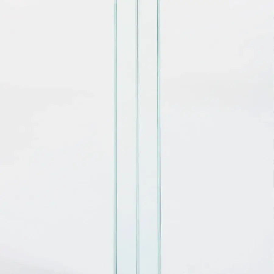 Captivating Glas Italia X-T rectangular table with transparent extralight glass and mirror-polished stainless steel accents