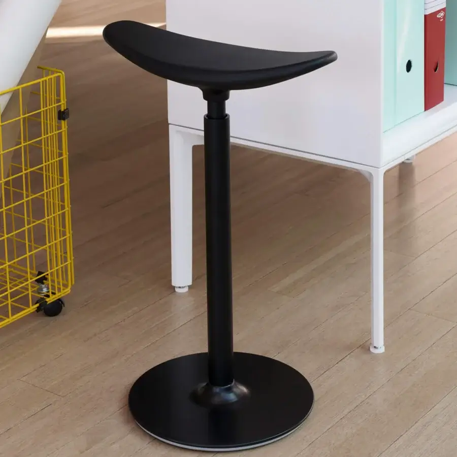 Distinguished Lapalma Ryo stool in durable plastic with sleek black silhouette and smooth matte finish