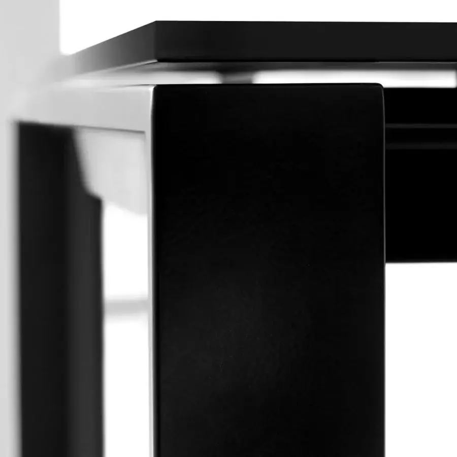 Elegant Lapalma Apta table with a remarkably thin tabletop and sleek legs in glossy black wood