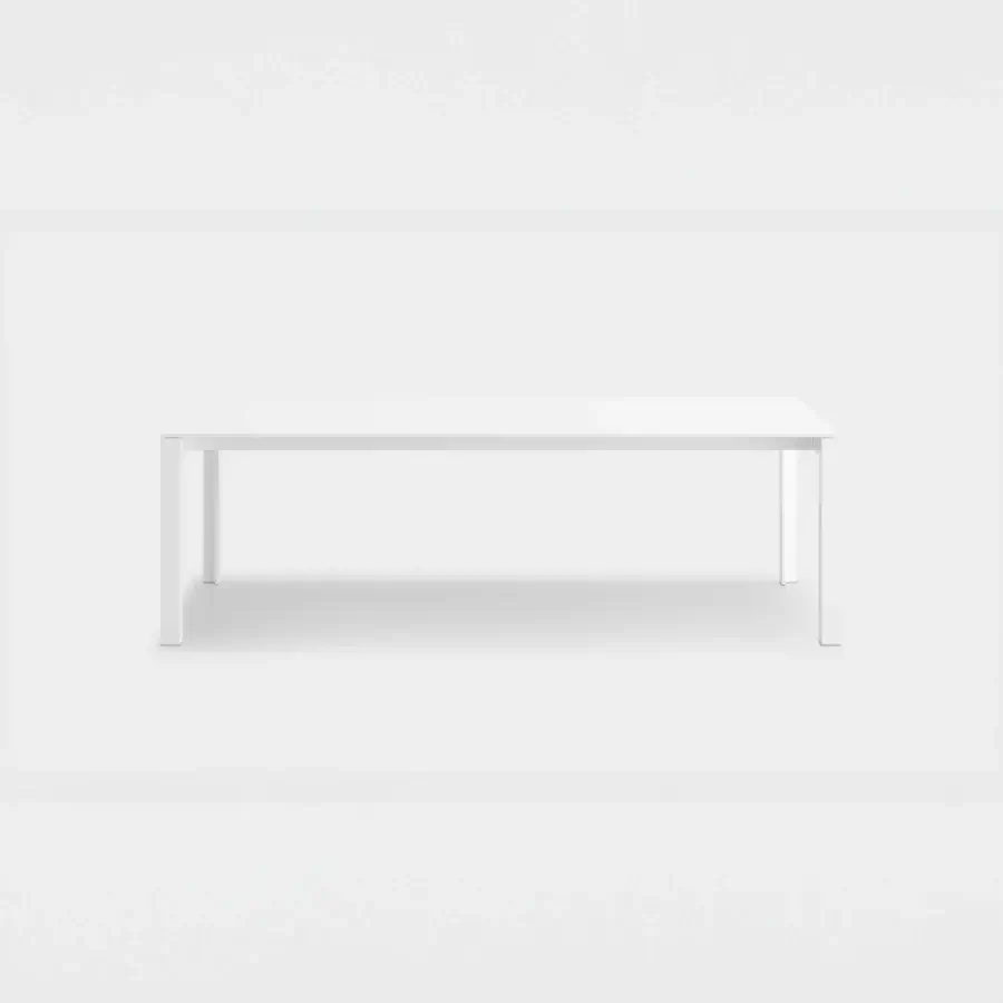 Superior Lapalma Apta table with a remarkably thin tabletop and sleek legs in matte white finish