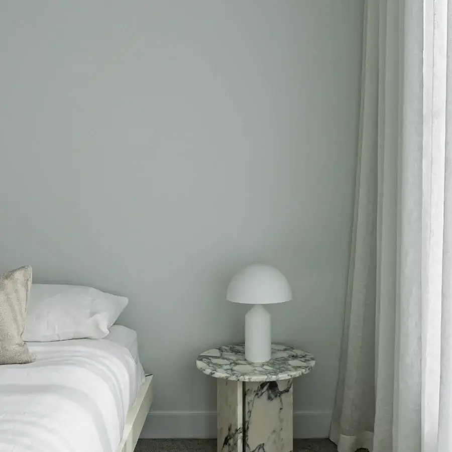 Distinguished Oluce Atollo Glass lamp crafted in creamy white opaque glass with a smooth satin finish
