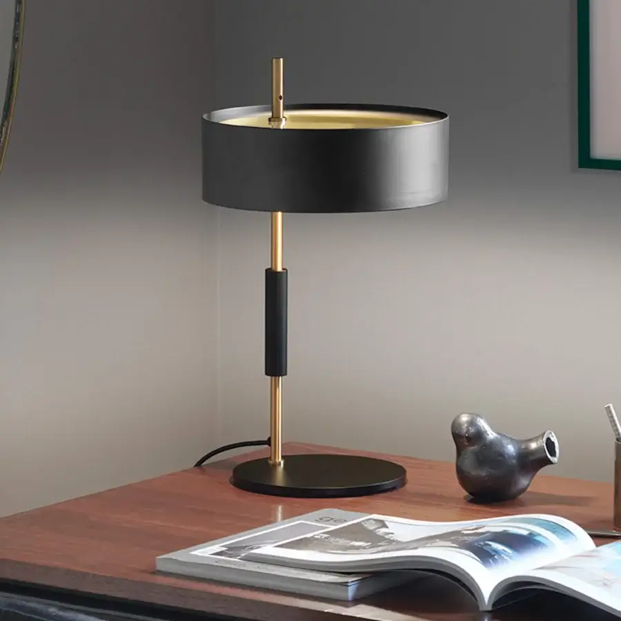 Refined Oluce 1953 lamp crafted in silver-grey metal with a translucent milky white glass shade for gentle illumination