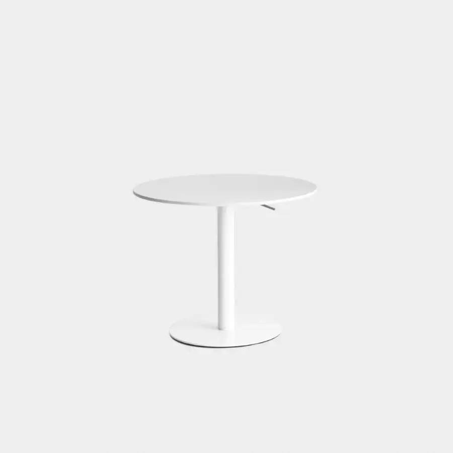 Superior Lapalma Brio Bistrot table crafted in white with a sleek powder-coated base and matte tabletop