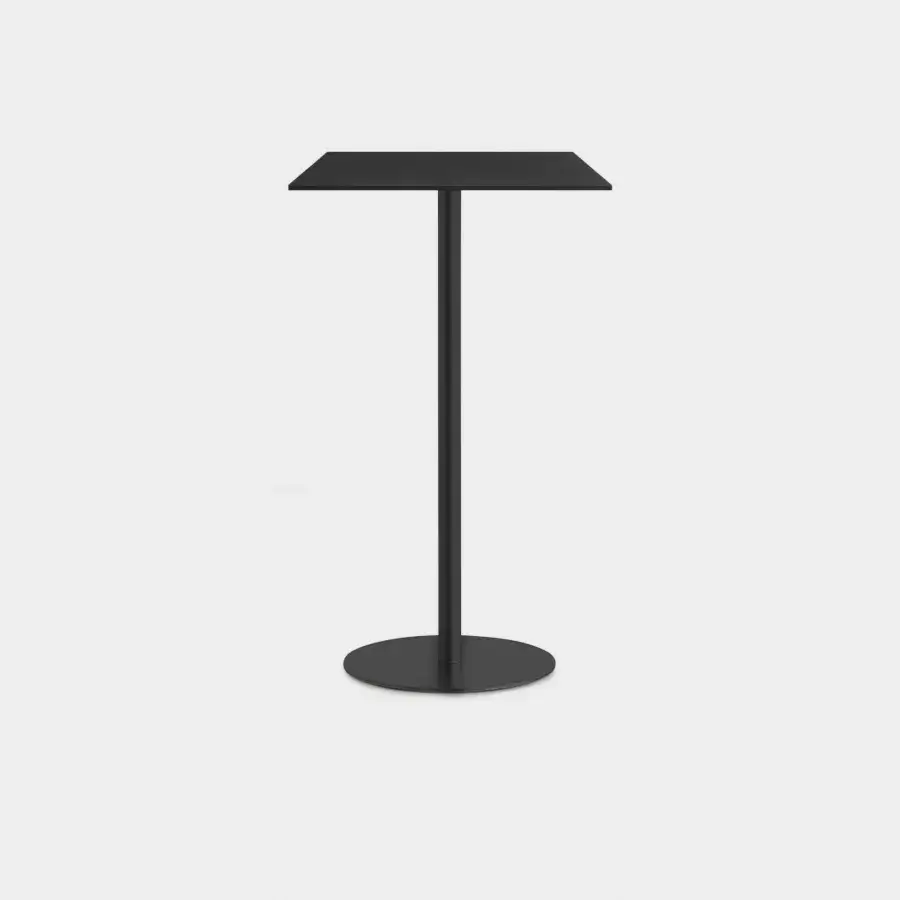 Elegant Lapalma Brio Bistrot table with a sleek black powder-coated base and top in a smooth matte finish