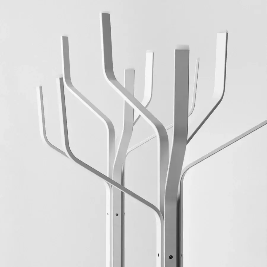 Superior Lapalma Albero coat stand with a branching form crafted in light gray metal and smooth matte finish