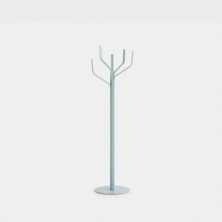 Exceptional Lapalma Albero coat stand with a stylish pastel blue metal frame and smooth matte finish