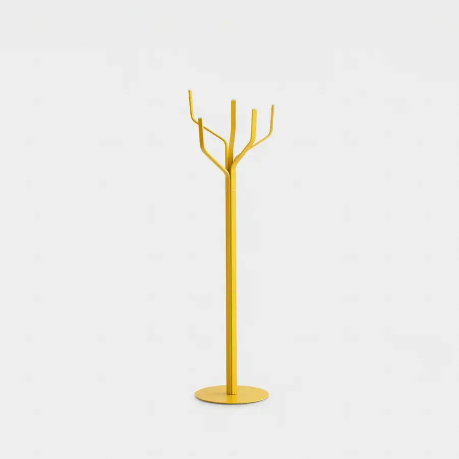 Elegant Lapalma Albero coat stand with a slender tree-like silhouette crafted in yellow metal