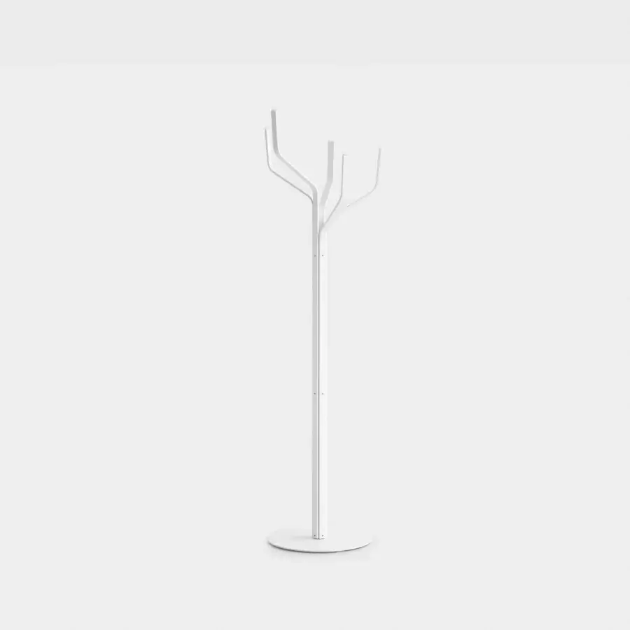 Exceptional Lapalma Albero coat stand with a branching structure crafted in matte white metal