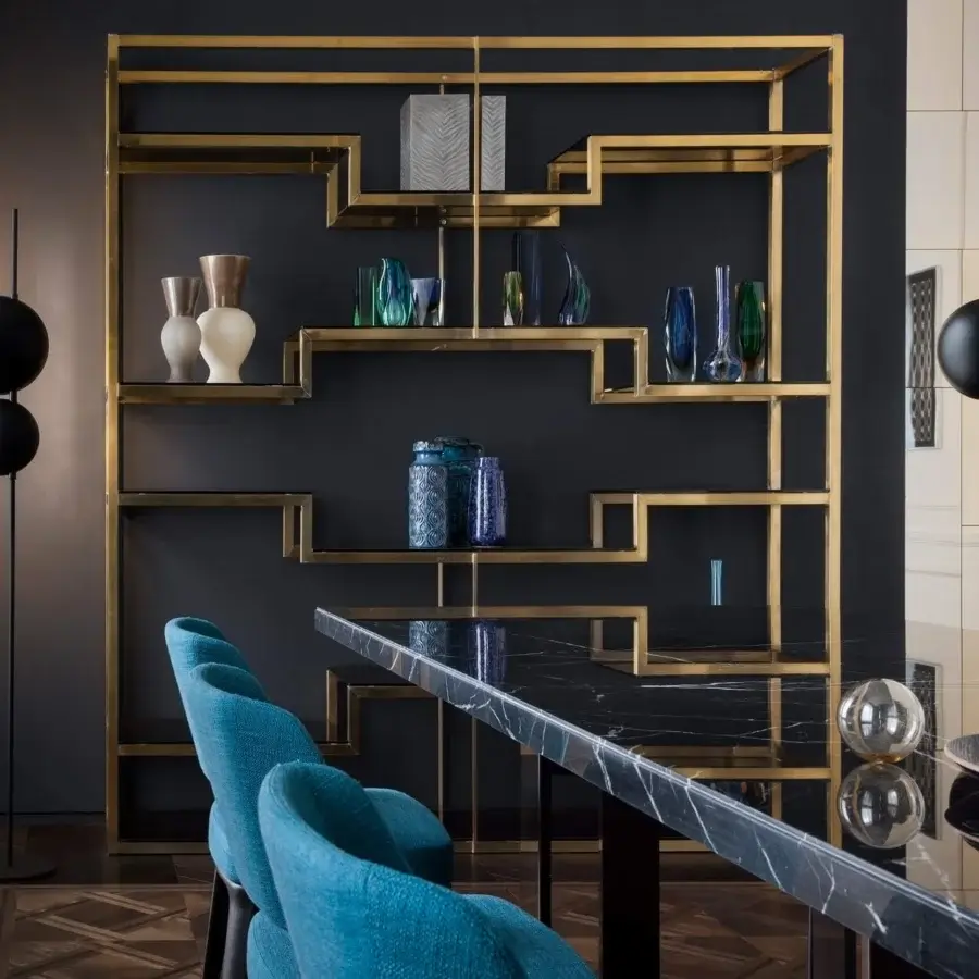 Superior Oluce Superluna floor lamp crafted in black metal with a smooth matte finish and dual-sphere design