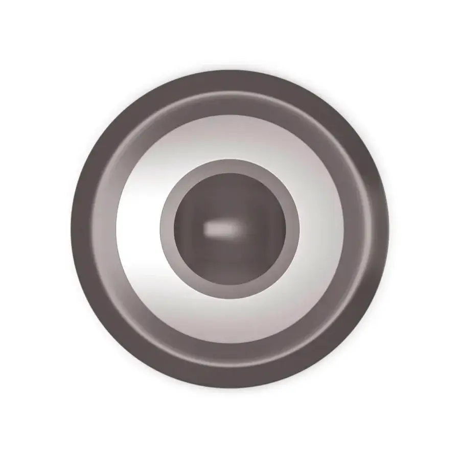 Exceptional Ozzio Italia Dorian mirror crafted with glass in bronze finish and muted gray-brown concentric circles