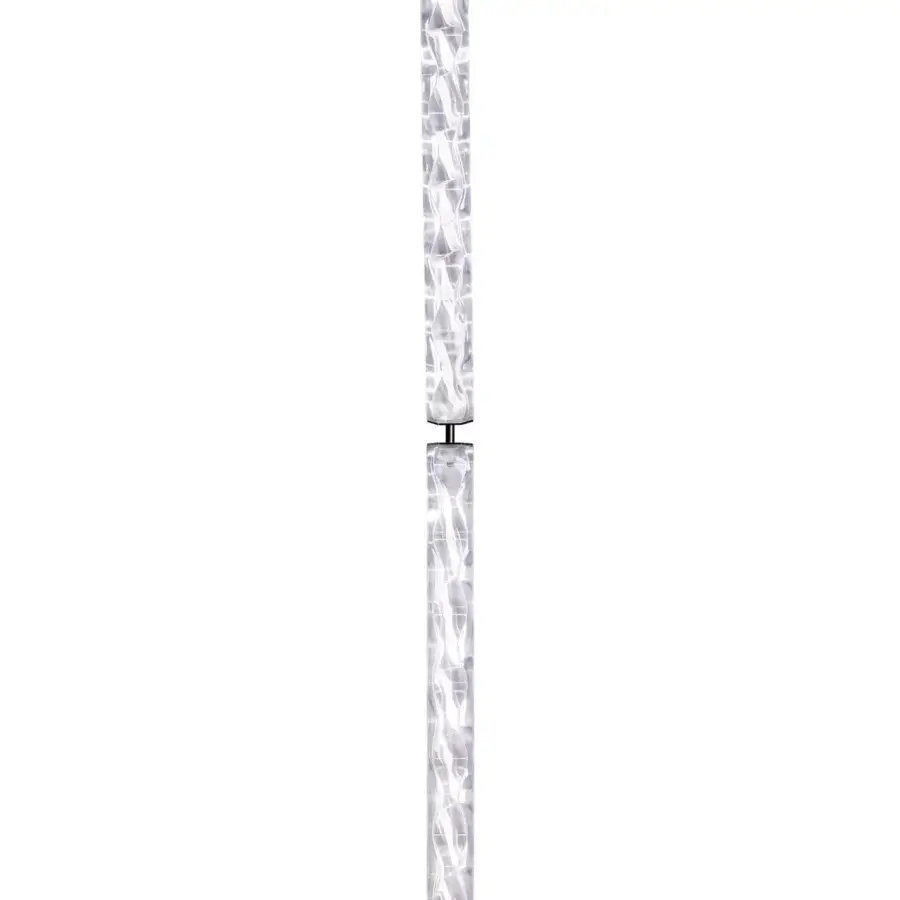Superior Slamp Hugo floor lamp in lavender with rippled glossy Lentiflex concealing an invisible steel structure