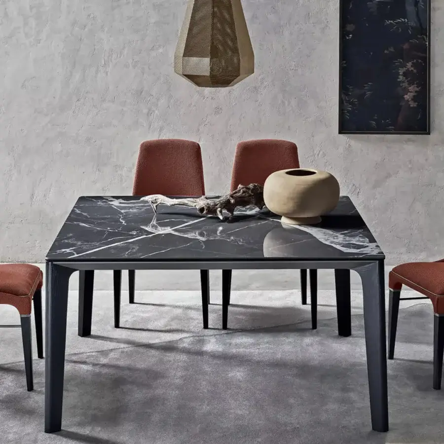 Superior Bontempi Kelly chair upholstered in muted reddish-brown textile with a satin metal frame and quilted back