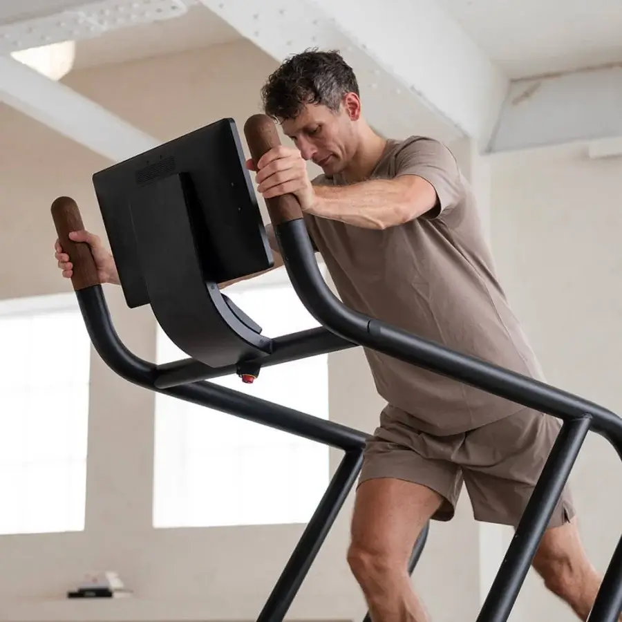 Superior NOHRD Citius treadmill crafted with fine woods and precision-engineered metal in a matte black finish