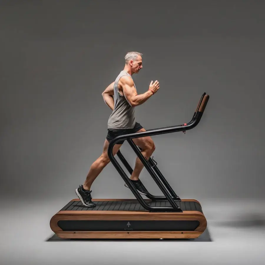 Superior NOHRD Citius treadmill crafted from fine woods and precision-engineered metal with a matte black finish