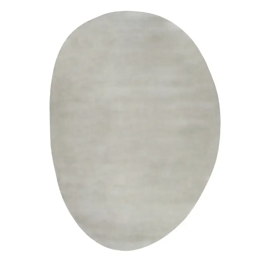 Distinguished Amini Ciclopi-Pietra rug hand-knotted in pure organic wool with a hand-washed, clipped, and carved finish and Sabbia colorway