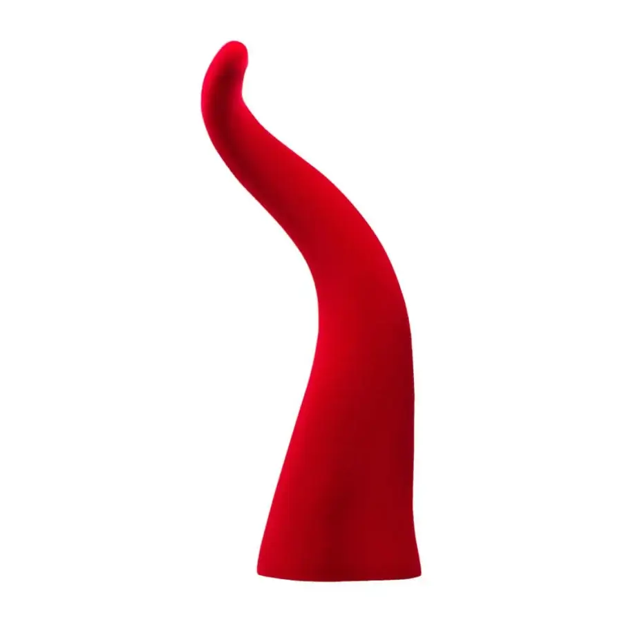 Captivating Adriani e Rossi Horn Velvet Sculpture set sculpted with ruby velvet and curved form