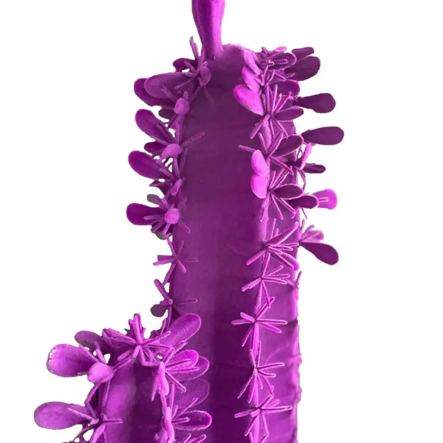 Superior Adriani e Rossi Cactus Velvet Sculpture sculpture with purple velvet and matte finish