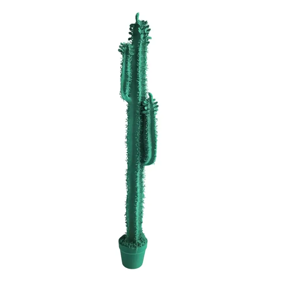 Distinguished Adriani e Rossi Cactus Velvet Sculpture sculpture with teal velvet and sumptuous finish