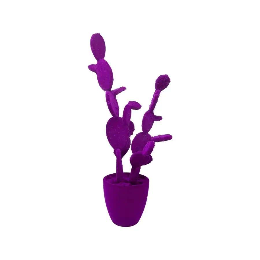 Captivating Adriani e Rossi Cactus Velvet Sculpture sculpture crafted in purple velvet with a stylized organic form