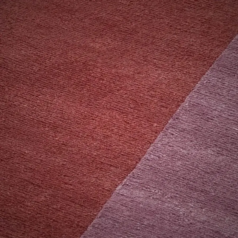 Distinguished Amini RD Shade rug hand-knotted in India with wool and silk exhibiting geometric color blocking and a hand-washed texture