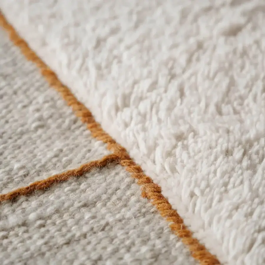 Lavish Amini RD Halong rug with warm yellow semi-worsted wool and hand-carved textured pile