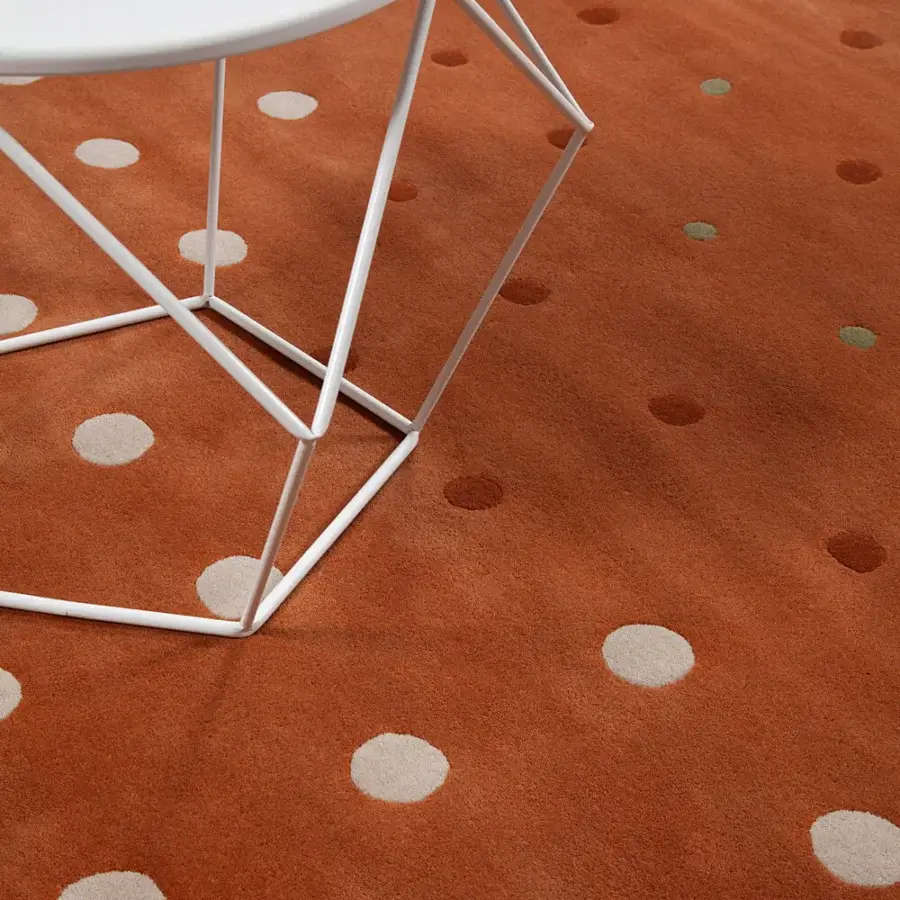 Lavish Amini JC-1 Bubbles rug with dynamic circular motifs hand-tufted in New Zealand wool with a hand-washed finish