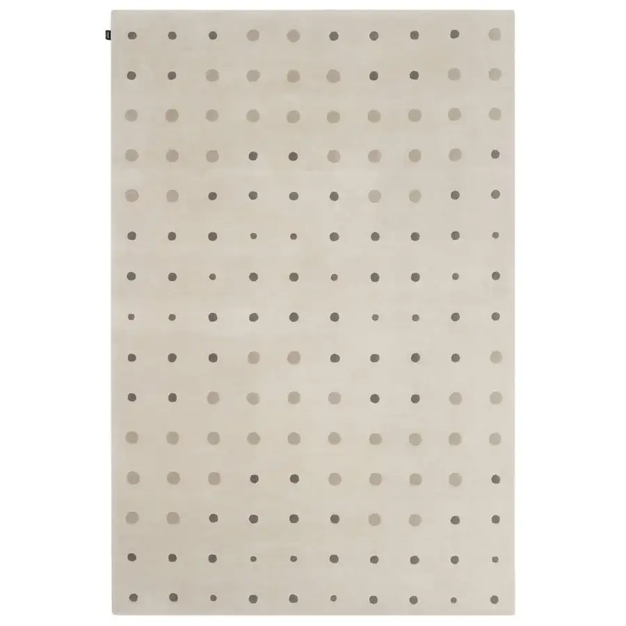 Lavish Amini JC-1 Bubbles rug with circular patterns hand-tufted in New Zealand wool and carved pile