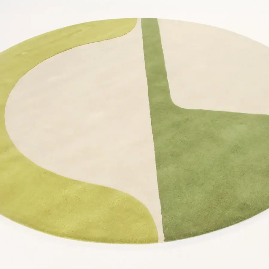 Exceptional Amini JC-7 Isola rug with color blocking crafted in New Zealand wool and a plush pile