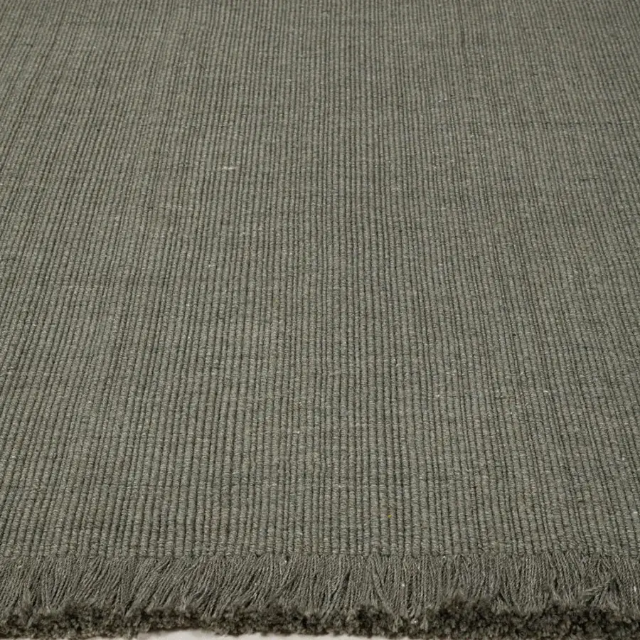 Refined Amini Pierre rug hand-woven in India from recycled PET with a hand-clipped finish for subtle sophistication