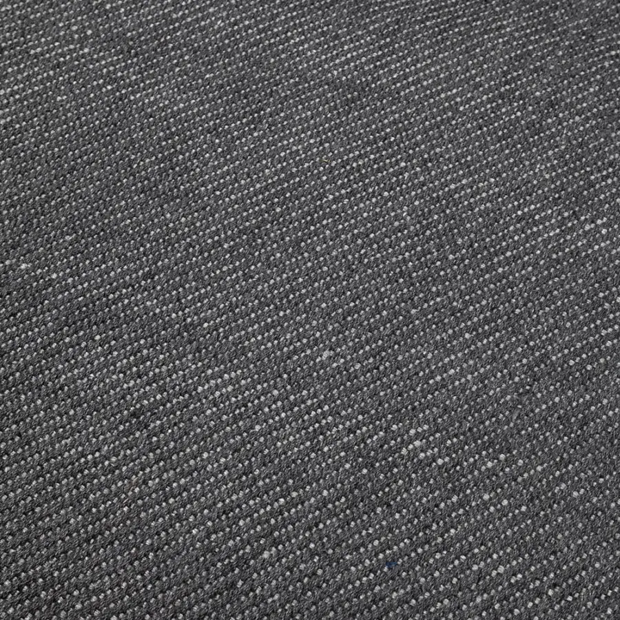 Superior Amini Sesame rug hand-woven from recycled PET with heathered gray surface and hand-clipped finish