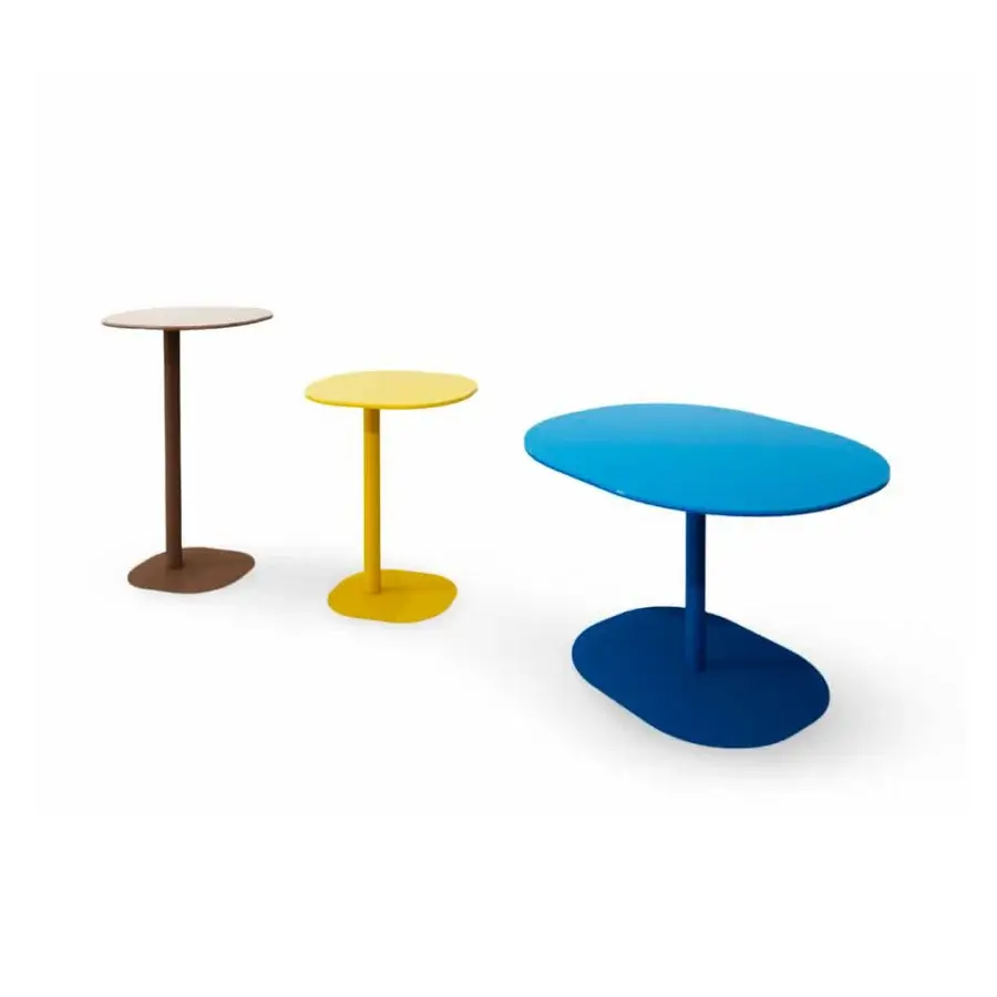 Exceptional Egoitaliano Narciso table with blue mirrored surface and sleek metal frame, plus magnetic plexiglass top