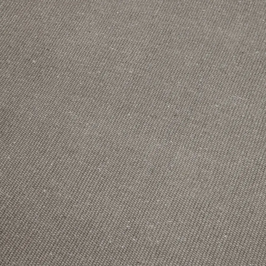 Exceptional Amini Coco rug hand woven in India with recycled PET, displaying heathered texture and refined finish