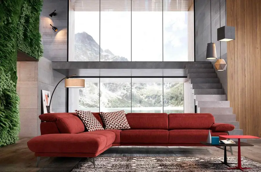 Superior Egoitaliano Mac coffee table with sleek rectangular form and glossy red metal construction