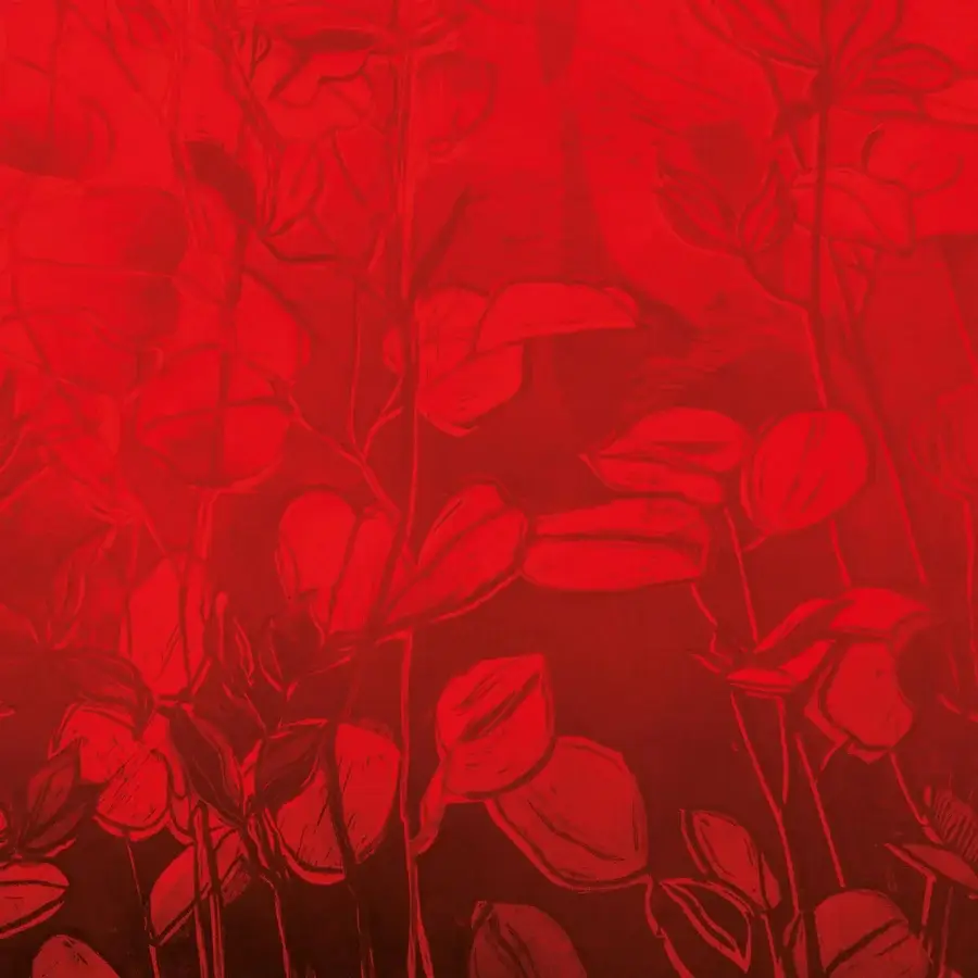 Distinguished Adriani e Rossi Lover wallpaper in saturated red with a subtly textured matte fiberglass base