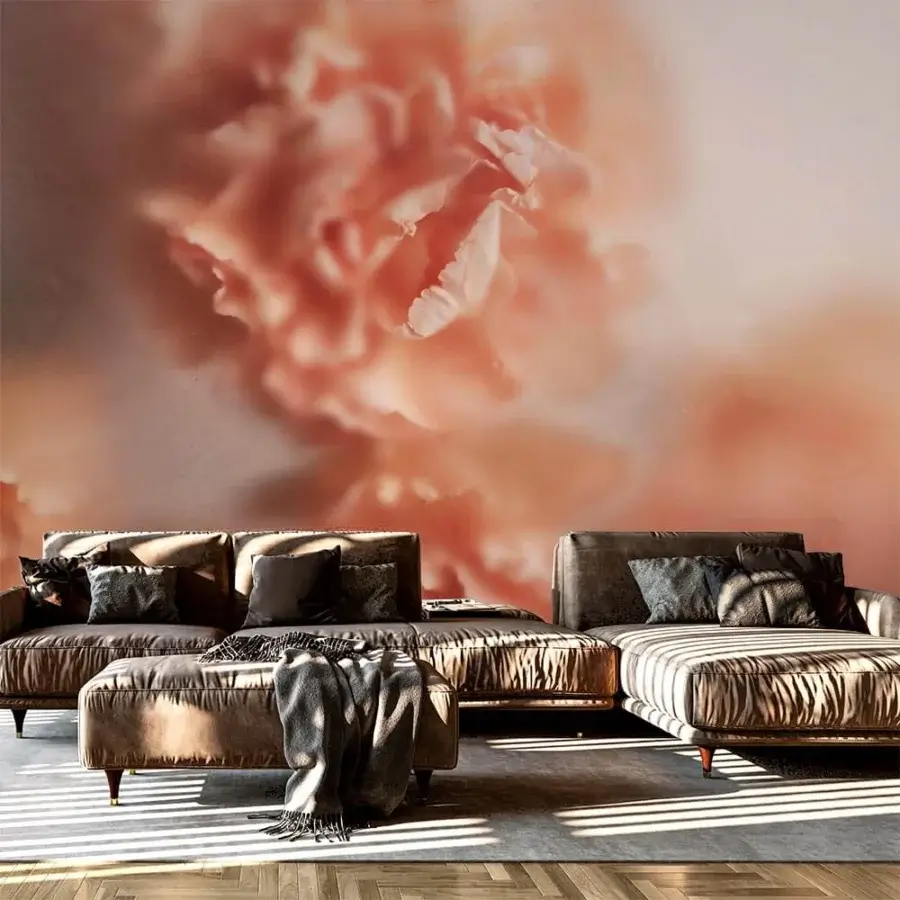 Superior Adriani e Rossi Pink Roses wallpaper with large-scale floral pattern and velvety soft-touch finish