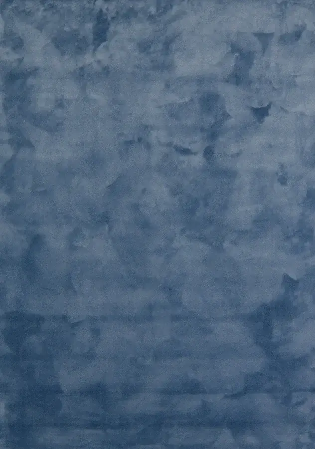 Elegant Egoitaliano Eros rug in dark blue polyamide with subtle lighter variations and synthetic jute backing