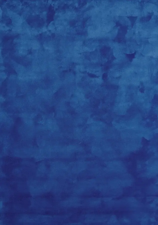 Exceptional Egoitaliano Eros rug in deep blue polyamide with a subtly mottled surface and synthetic jute backing