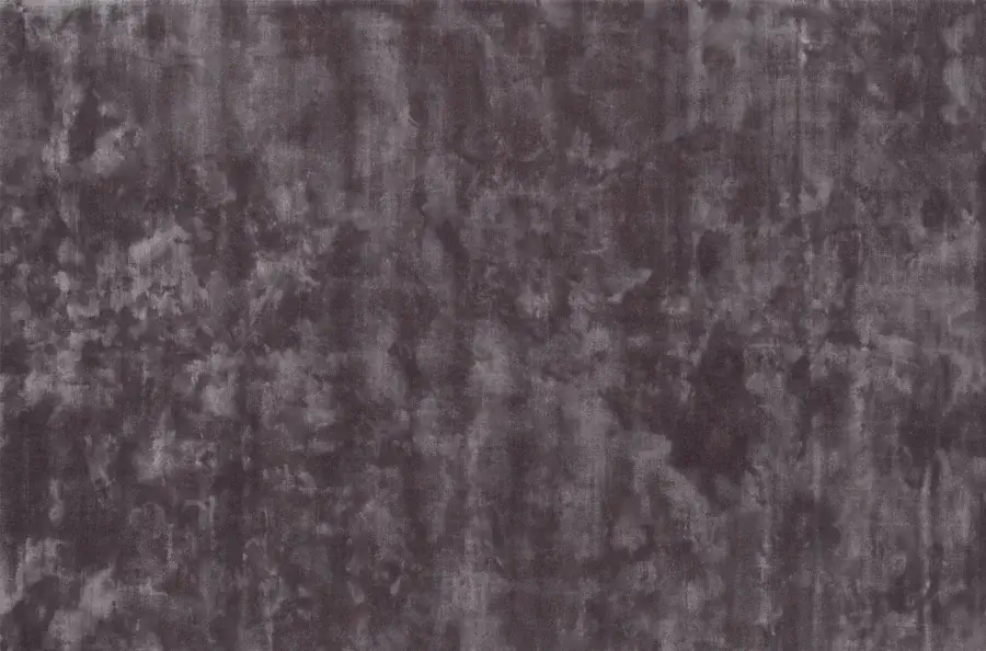 Elegant Egoitaliano Petra rug in dark gray-purple cotton and tencel with a subtly distressed finish