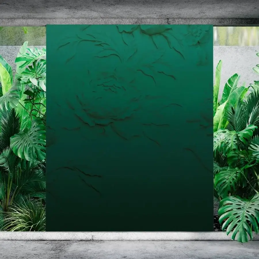 Superior Adriani e Rossi Full Grain Herm wallpaper with embossed floral patterns in saturated green and fiberglass base finish