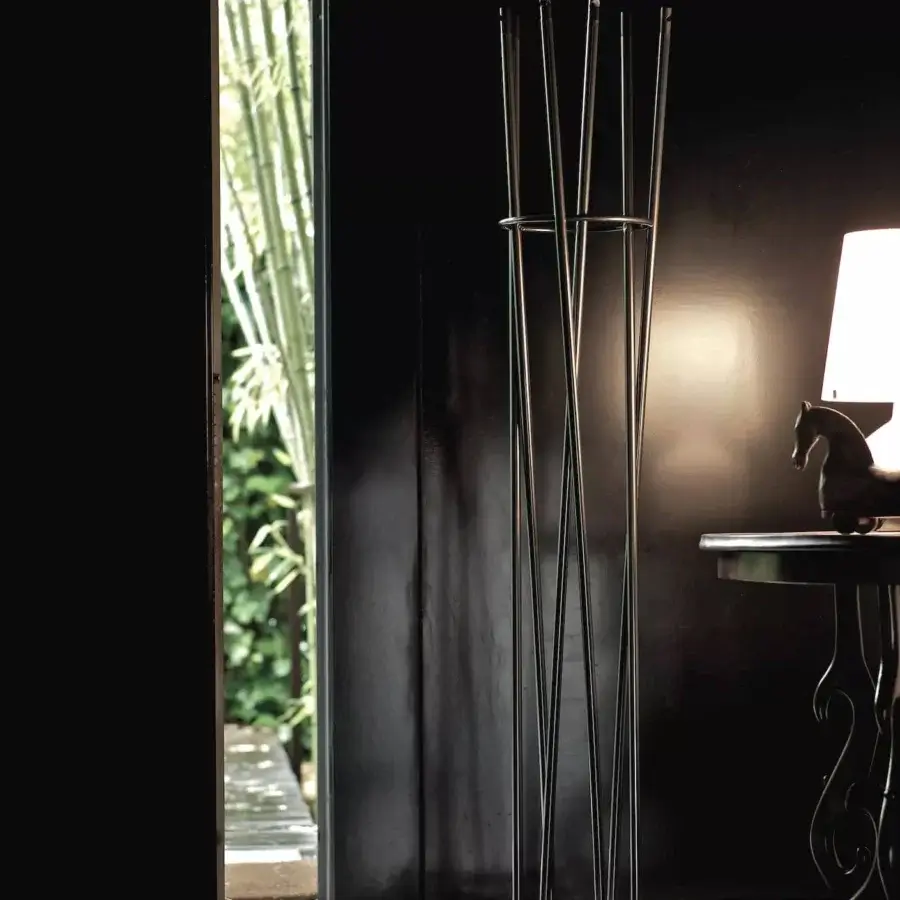 Elegant Bontempi Hula coat rack crafted with slender metal rods offering a contemporary matte finish
