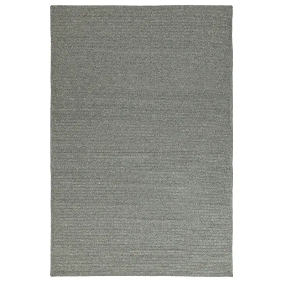 Exceptional Amini Plain rug hand-braided in India with heathered grey polypropylene, viscose, and polyester, exhibiting a clipped finish