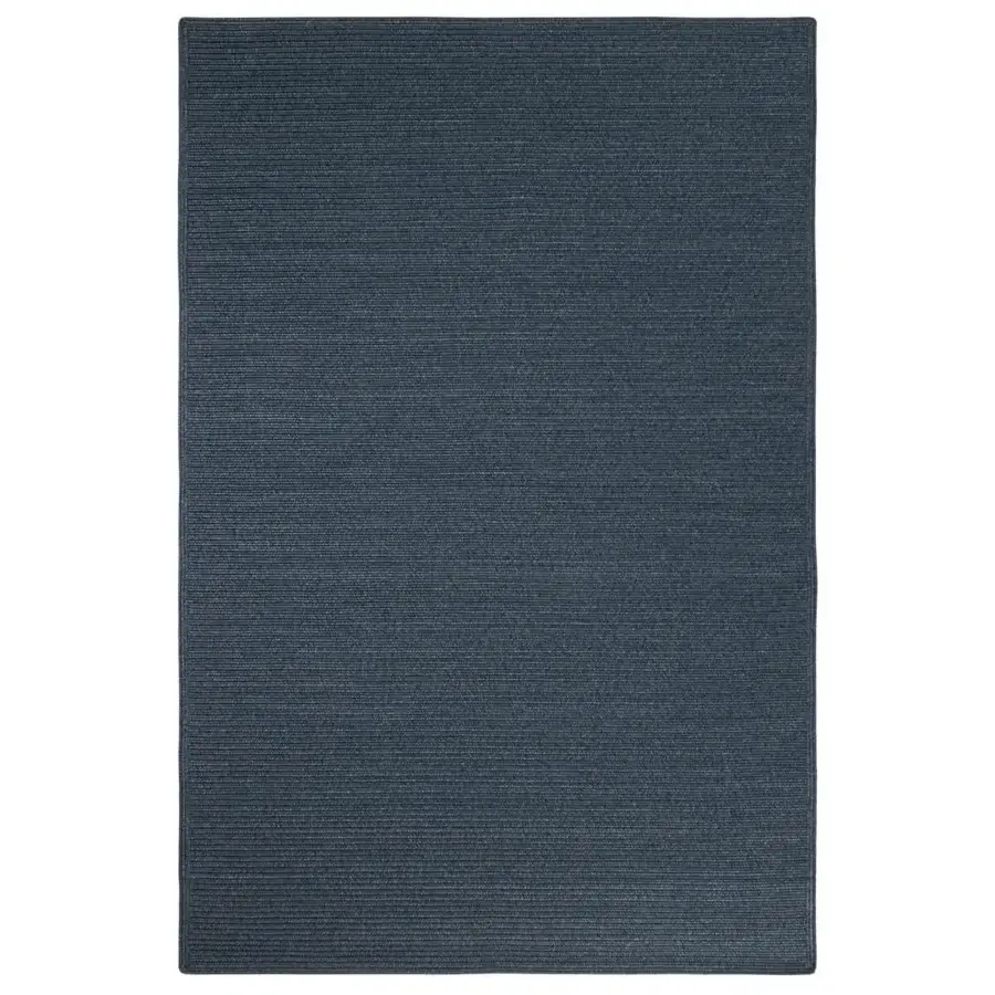 Exceptional Amini Plain rug hand-braided in India with polypropylene, viscose, and polyester in a deep teal hue with hand clipping